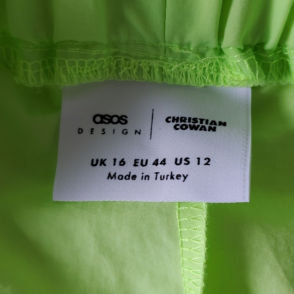 ASOS Design x Christian Cowan Tracksuit Size 12 Nylon Jacket and Joggers Neon - Picture 15 of 16
